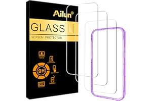 Ailun 3 Pack Screen Protector for iPhone 17 Pro Max [6.9 inch] with Installation Frame, Tempered Glass, Sensor Protection, Dynamic Island Compatible, Case Friendly