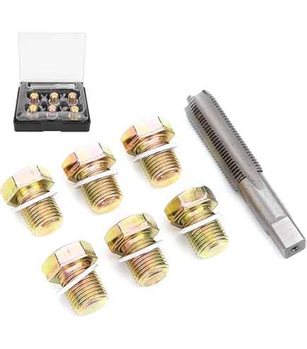 取り替えポイント、ネジ回し Amazon | siawadeky オイルドレンホール修正用キット M13x1.25mm ねじ