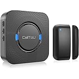 CallToU ドアベルセンサー 開閉センサー 自動ドア磁気 ドアと窓の盗難防止製品 玄関/ポーチの侵入検知 家庭/ガレージ/小売/アパート/オフィスでの使用 受信機と磁石センサー