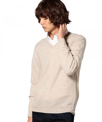 Cashmere V-neck Sweater 3213-105-0333: Natural
