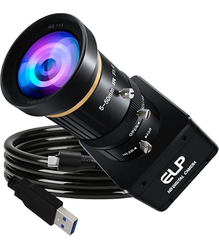 Amazon.co.jp: ELP 高速グローバルシャッターUSB3.0ズームカメラ、720P