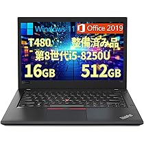 Amazon.co.jp: 【整備済み品】ノートパソコン Lenovo T480/14.0