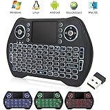 T95ミニ キーボード ワイヤレス2.4GHz バックライトタッチパッドキーボードマウス一体型 USBレシーバー付き PC/PAD/Android TV/HTPC/IPTV等対応接続簡単