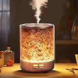 【2023新型】BWJBSW アロマディフューザー アロマ加湿器 アロマランプ 7色LEDライト 花粉対策 おしゃれ 超音波式 天然岩塩内蔵 雰囲気作り 空焚き防止 コンパクト 寝室に適合 150ml