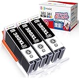 GPC Image キャノンインクカートリッジ 380 BCI-380XL PGBK 3本セット Canon TS8130 TS8230 TS8330 TS8430 互換インク 残量表示機能 2年保証 個包装 大容量 説明書付