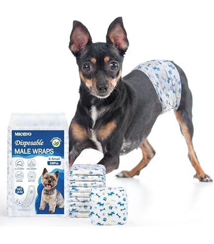Amazon.co.jp: MICOOYO 使い捨て男性用犬用ラップ、男性用犬用おむつ
