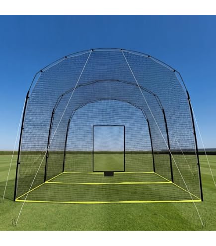 Amazon | PGL 野球ネット 野球練習用ネット 大型 バッティングケージ 3