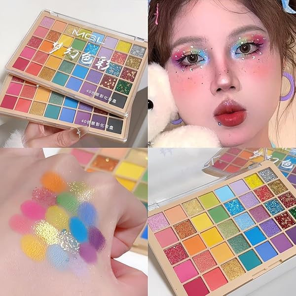 アイシャドウパレット (元のコストの合計: 六万円) Amazon.co.jp: 40カラーアイシャドウパレット アイシャドウパレット