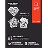 [STIIKAMI QR] スティーカミQRシール:花とハートMIX 12面 3枚