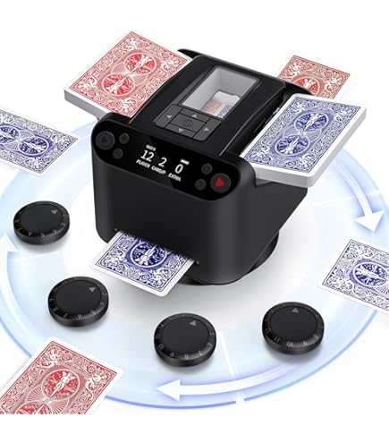 Aazon.co: YOOLANSA 2-in-1 Autoatic Card Shuffler And Dealer, 360/180...