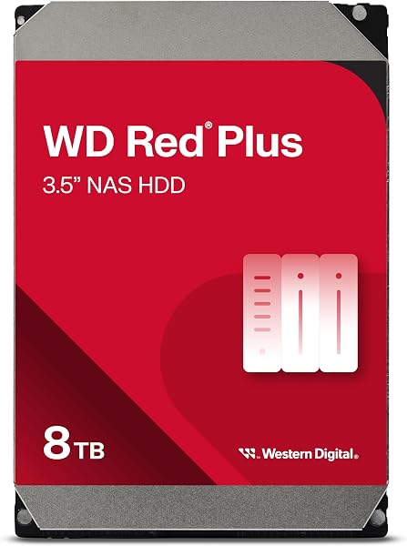 【Amazon.co.jp Exclusive】Western Digital WD Red Plus Internal HDD 8TB CMR 3.5" SATA 5400rpm 64MB Cache NAS 3-Year Manufacturer Warranty WD80EFPX-AJP Eco Package 【Authorized Domestic Dealer】 - 1