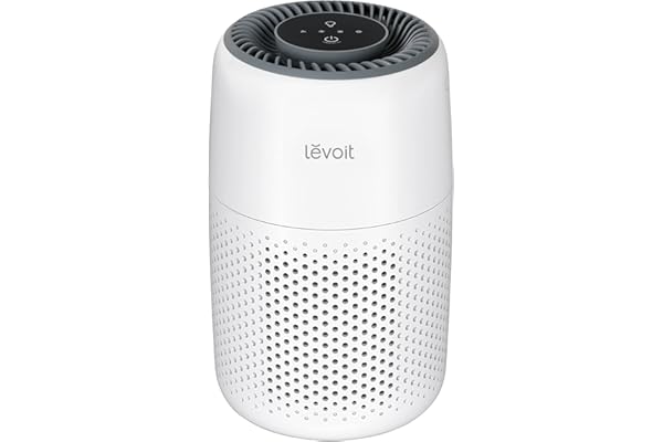 LEVOIT LEVOIT Core Mini Air Purifier with Night Light, 3-in-1 Filter, 25dB Quiet | Filters smoke, allergens, pet dander, odours & dust. Compact & portable design fits bedrooms, offices and desktops