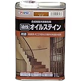 アサヒペン 塗料 ペンキ オイルステイン 1L オーク 油性 艶消し 1回塗り ステイン仕上げ シックハウス対策品 日本製