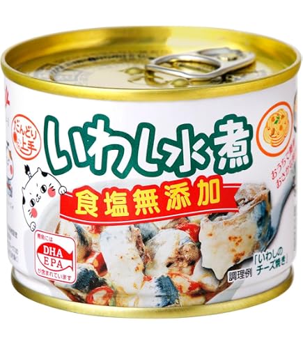 Amazon | 高木商店 寒いわし水煮（食塩不使用） 190g×6個 | 高木商店