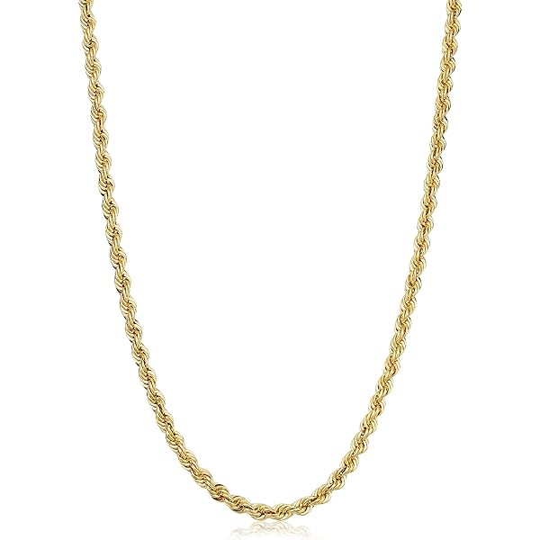 10Kイエローゴールドロープネックレス51cm×3mm 10K イエローゴールド ロープネックレス 幅3mm 45cm-60cm