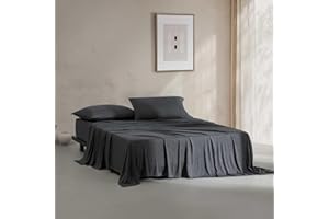 Calvin Klein - Queen Bed Sheets, Cotton Melange Jersey Bedding Set with Deep Pockets, Super Soft & Cozy Bedding Essentials (Modern Cotton Gunmetal Grey, Queen)