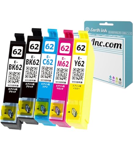Amazon.co.jp: EPSON エプソン IC4CL62 (BK/C/M/Y)【4色セット】 最新