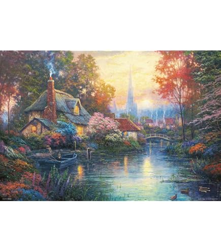 Amazon | 1000ピース ジグソーパズル トーマス・キンケード 幸せな