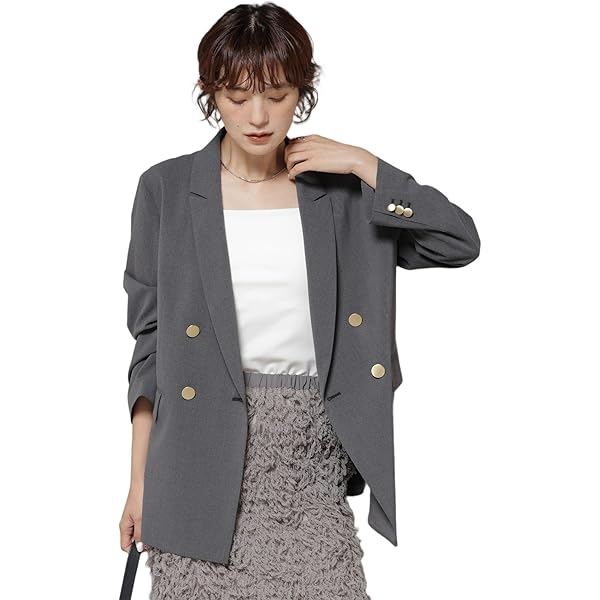 Amazon | [ナノ・ユニバース] ストレッチ サージ チェック ダブル