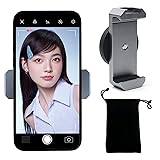 funtto マグネット スマホスタンド 磁石 三脚無しで全身自撮りができる SNSで話題 超強力マグネット 360度回転 携帯 (グレー)