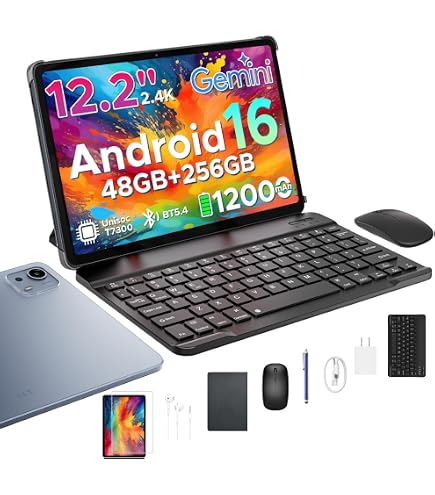 Amazon.co.jp: P12PRO Android16 タブレット 12インチ 120Hz GeminiAI