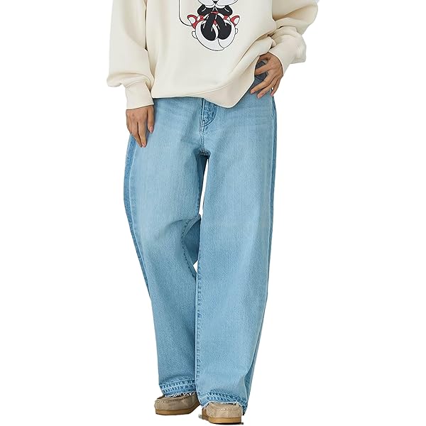 Amazon | [ルスークホリデー] バレルシルエット デニムパンツ