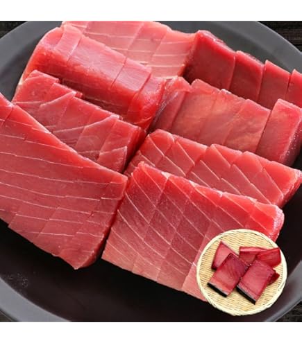 Amazon.co.jp: すし銚子丸 本まぐろ（刺身用） 柵 （180g） 大トロ 中