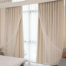 Amazon｜カーテン 姫系 遮光 レースカーテン付き 2枚組 丈200cm×幅