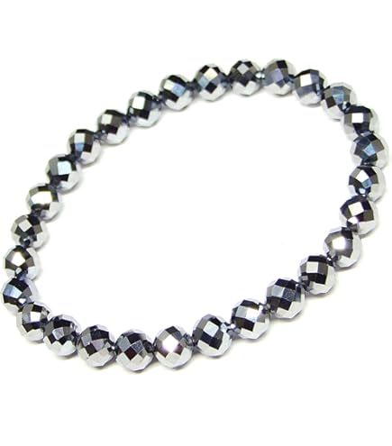 Amazon.co.jp: [GOLD STONE] テラヘルツ鉱石 100面カット 一連 ビーズ