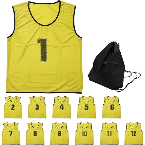 Amazon.co.jp: [アンブロ] ビブス 10枚組 番号入 袋付き サッカー