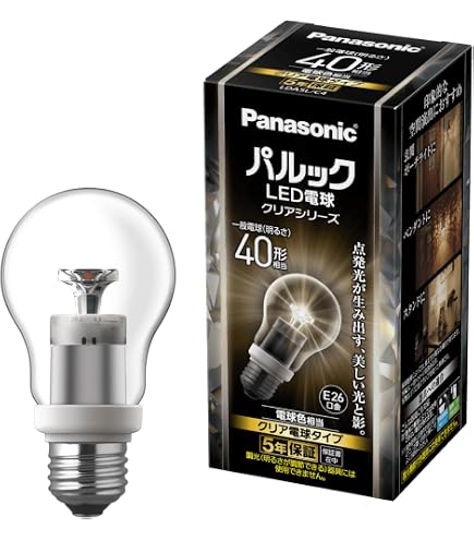 Amazon | パナソニック パルックLEDクリア電球 きらめき 陰影