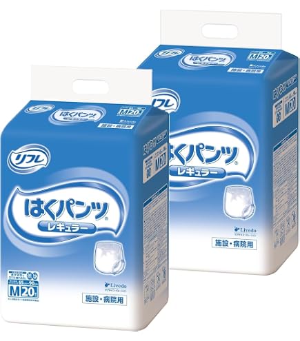 はくパンツ Mサイズ 20枚入り 7パック Amazon | リフレ 【病院・施設用】 はくパンツ レギュラー Mサイズ 20