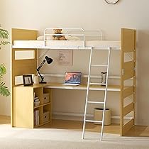 赤字大セール！2COLOR！デスク・ラック棚付き分割可能ロフトベッド（S） 赤字大セール！2COLOR！デスク・ラック棚付き分割可能ロフト