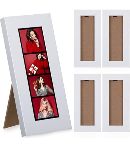 Plastique Cadres Photo Booth Avec Inserts 2 X 6 Oblique Bande L Photo Value Pack, Plastique