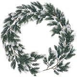 人工クリスマス ガーランド アイビーつる季節の松の針ヒノキ ガーランド緑植物 Diy の花輪の庭の装飾