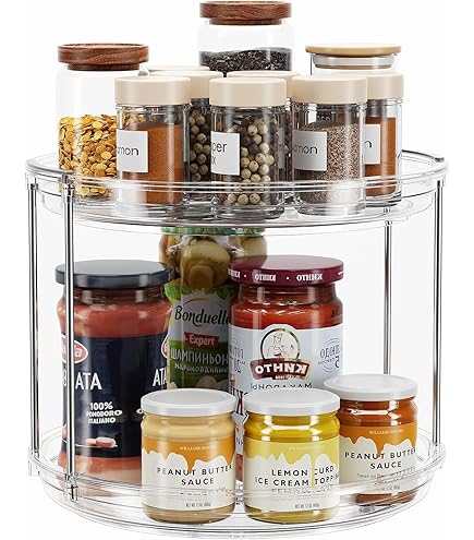 Amazon｜コール&メイソン 回転式調味料 & スパイス ラック ジャー 8個