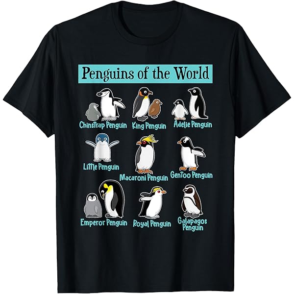 Amazon | 世界のペンギン8選おかしな南極ペンギン Tシャツ | T