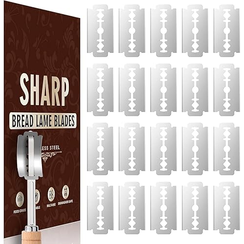 Bread Lame Blades Refill - 30 Blades – Stainless Steel Scoring Blades for Perfect Bread Art, Suitable for Slicing and Scoring