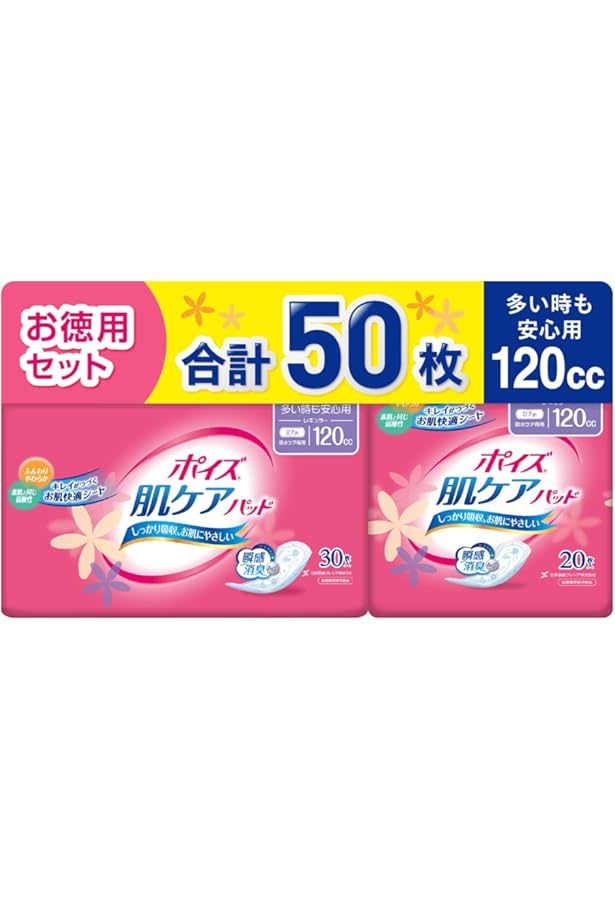Amazon | ポイズ肌ケアパッド レギュラーお徳パック 120cc