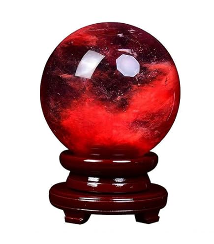 Amazon.co.jp: 天然赤色水晶玉 - 赤い水晶玉 - 水晶石、水晶玉 - 本物