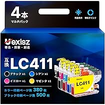 Amazon.co.jp: ロット番号区別不用 LC411 ブラザー インク 4色セット