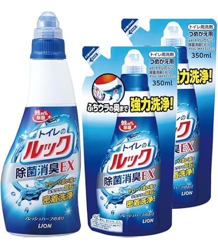 トイレのルック 除菌消臭EX つめかえ用 350ml×24個 Amazon | ライオン トイレのルック除菌消臭EX詰替用350ml×5 | LION