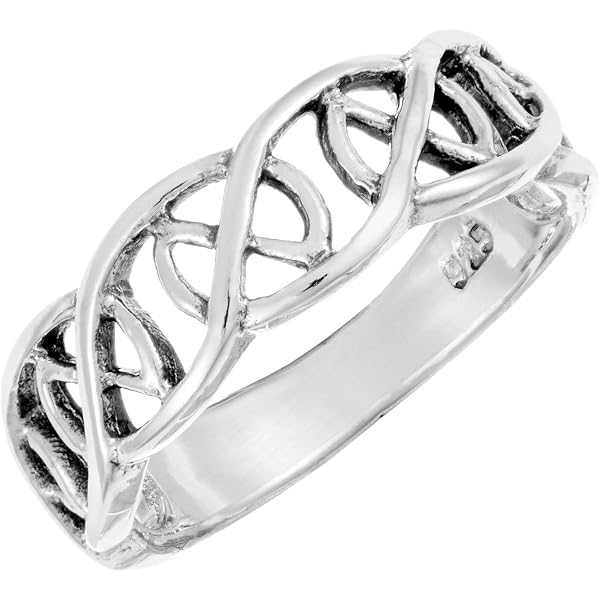 Silverly Sterling Silver Roman Numeral Ring - 5.6mm Cut-Out Band For Men & Women, Wedding Stacking Ring