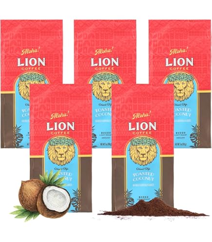 Amazon | ライオンコーヒーバニラマカダミア7oz(198g)×5個 フレーバー