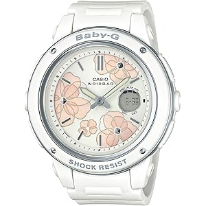 [カシオ] 腕時計 ベビージー Floral Dial Series BGA-150FL-7AJF レディース ホワイト