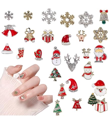Amazon.co.jp: ネイルパーツ クリスマス 100個セット 3D 立体 可愛い