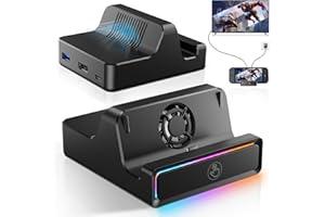 対応 Switch 2ドック「4K@60Hz対応, 冷却ファン付き」 Nintendoo Switch 2 専用ドック，HDMI 直接にTV出力 & HDMI変換アダプター& 軽量化 & 高性能チップ & 遅延なし