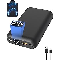 空調作業服 ファンバッテリー　 22V 20000mAh 4段階風量調節 LED Amazon.co.jp: [KLIFE] 空調作業服 ファンバッテリーセット