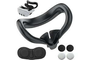 Meta Quest 3 用フェイスパッドセット・光漏れ防止・肌に優しいソフトシリコン・防汗・meta quest 3専用設計・TanReginal メタクエスト3 用 アクセサリー、quest 3 EVAレンズキャップ、ロッカーキャップ（センサーを