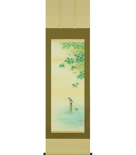 Amazon.co.jp: 掛け軸 掛軸 酒井 抱一（さかいほういつ）・ 秋草に螽斯
